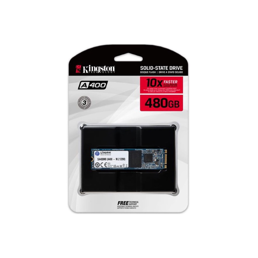 Ổ cứng SSD Kingston A400 480GB M.2 2280 (Đọc 500MB/s - Ghi 450MB/s) - (SA400M8/480G)