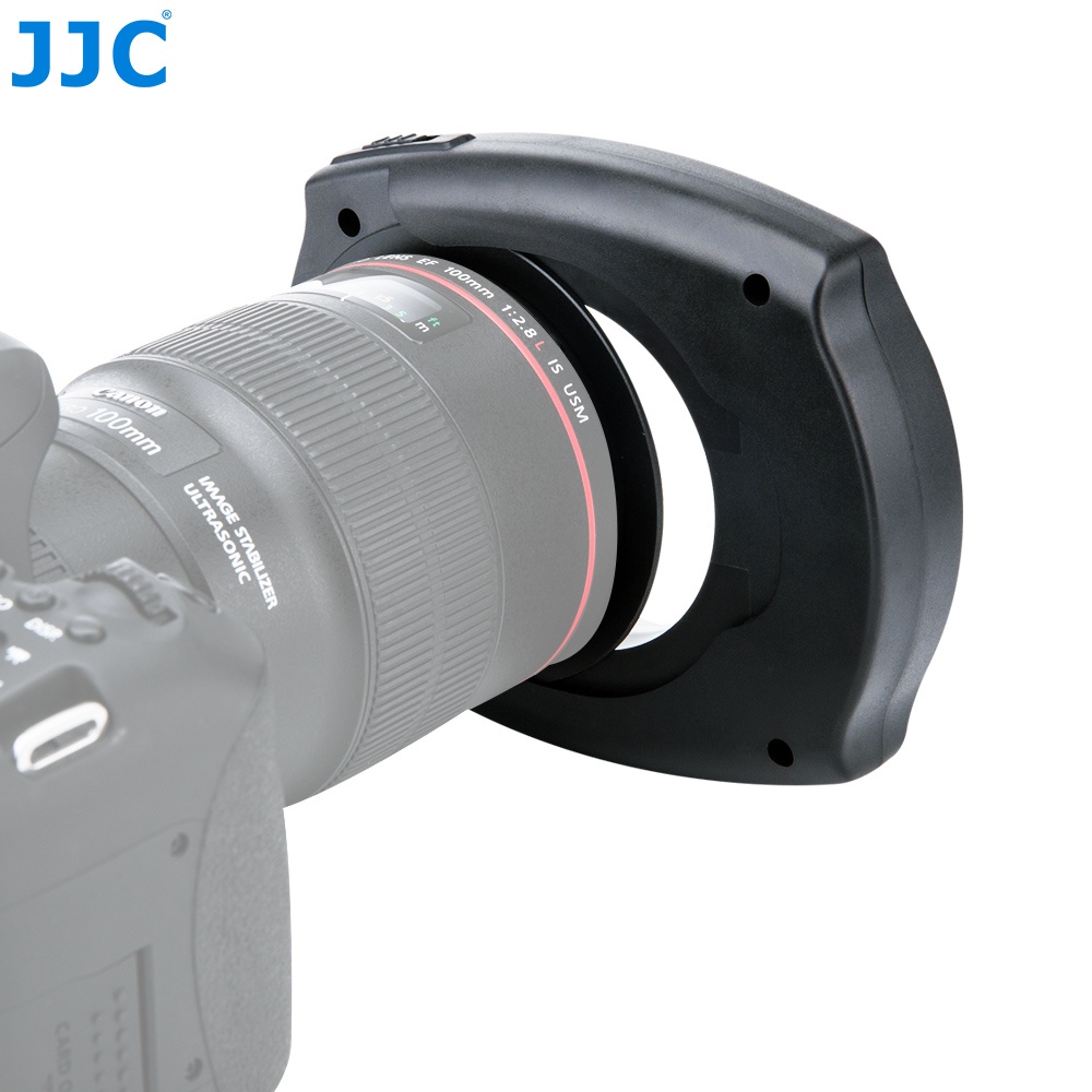 Đèn vòng LED JJC chụp cận cảnh Speedlite 5000-6000k có vòng chuyển đổi bước 49-67mm cho ống kính máy ảnh