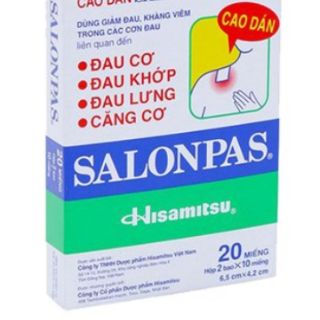 Salonpas miếng dán cao dán hộp 20 miếng