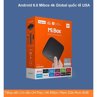 Android Tivi Box Xiaomi Mibox 4K Global Quốc Tế - Chính Hãng Bảo Hành 1 Năm
