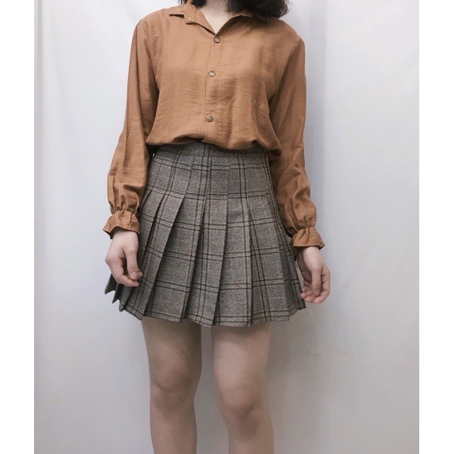 Chân váy xòe full màu Chân Váy ngắn Tennis kẻ caro xếp ly dáng xòe Hàn Quốc chất liệu kaki mềm đẹp (Ảnhật chụp cận chất) | BigBuy360 - bigbuy360.vn