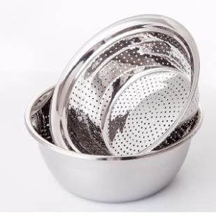 Bộ 5 Thau Rổ Inox Rửa Rau Củ Quả - Thau, Chậu Rửa Rau - Thau Trộn Salad Dày Dặn Siêu Tiện Dụng Cho Nhà Bếp | BigBuy360 - bigbuy360.vn