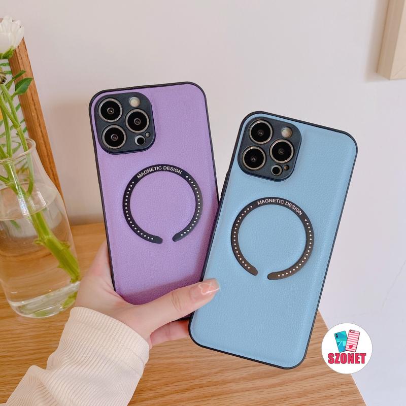 Ốp Điện Thoại Da Từ Tính Chống Sốc Cho iPhone 13 12 11 Pro Max XS XR X 8 7 Plus + SE 2020