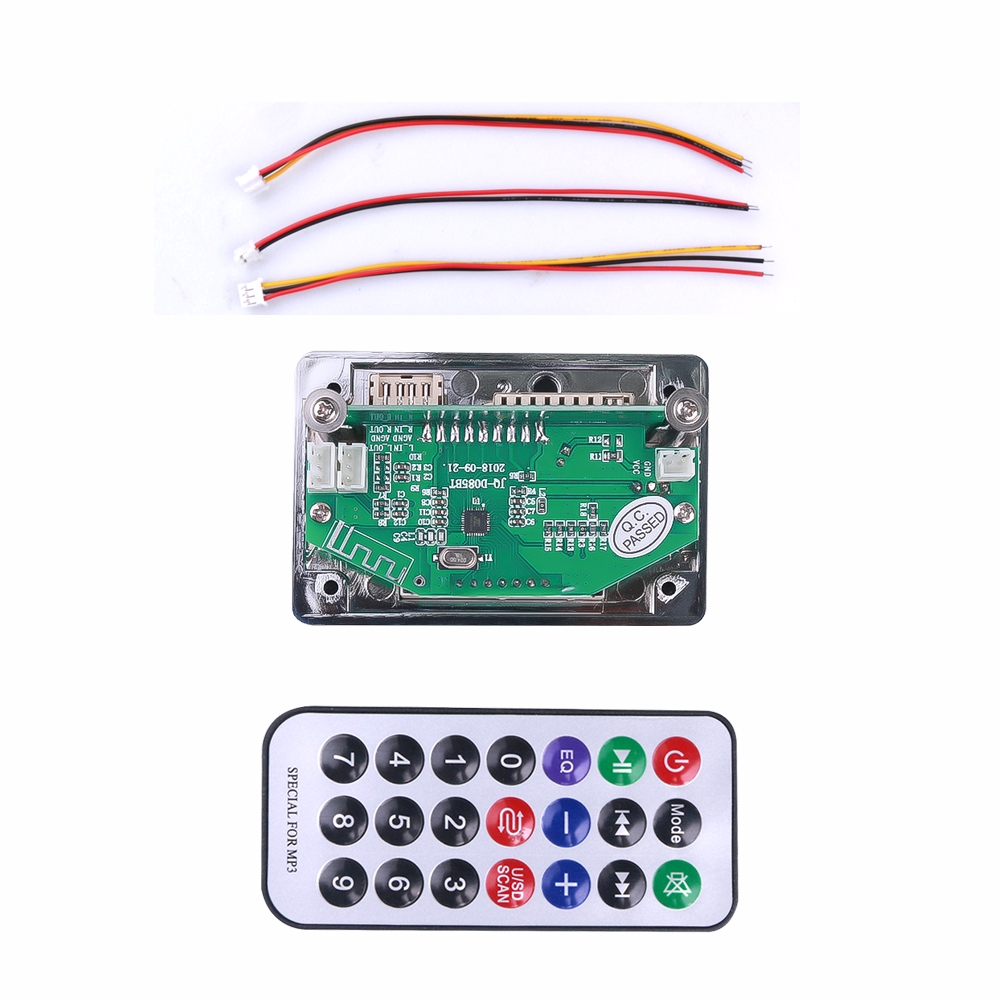 Bảng mạch giải mã âm thanh Bluetooth Mp3 5v 12v Usb Tf Fm tiện dụng dành cho xe hơi