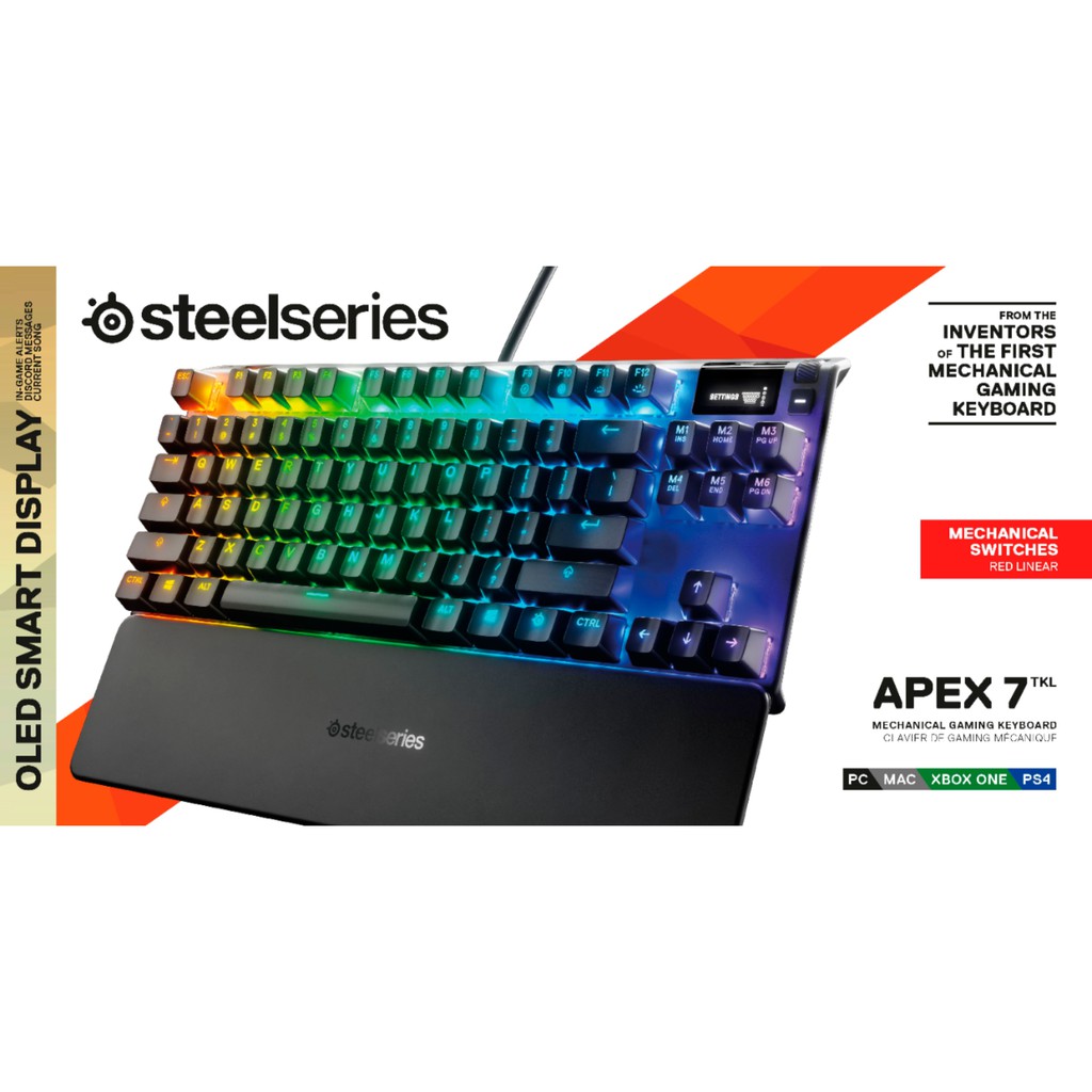 Bàn phím Gaming Steelseries Apex 7 TKL (Tặng Áo Thun Phiên Bản Đặc Biệt)