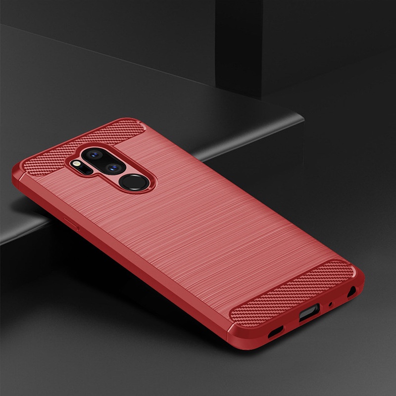 Ốp điện thoại silicon mềm vân sợi carbon chống rơi chất lượng cho Lg G7 Thinq Lg G7