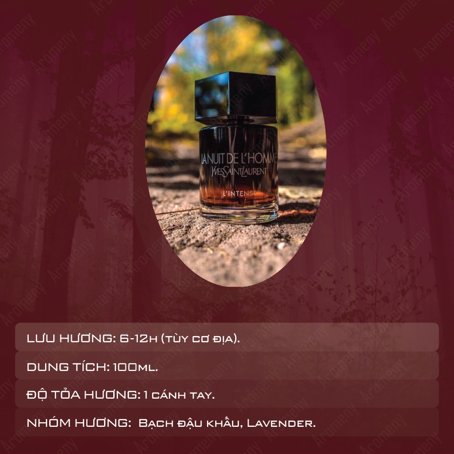Nước Hoa Nam YSL La Nuit De L'Homme EDP 100ml – Tinh dầu nước hoa mạnh mẽ - nam tính hương gỗ Woody – Aromeny.Parfume