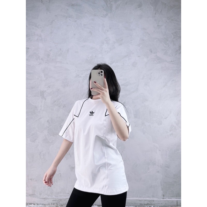 Áo thun Adidas Unisex 1786 BIG TREFOIL ABSTRACT TEE BLACK/WHITE/ORANGE