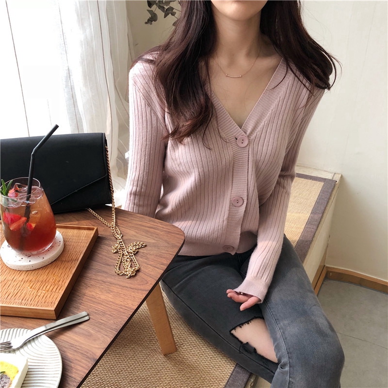 Áo khoác cardigan màu trơn thời trang cho nữ