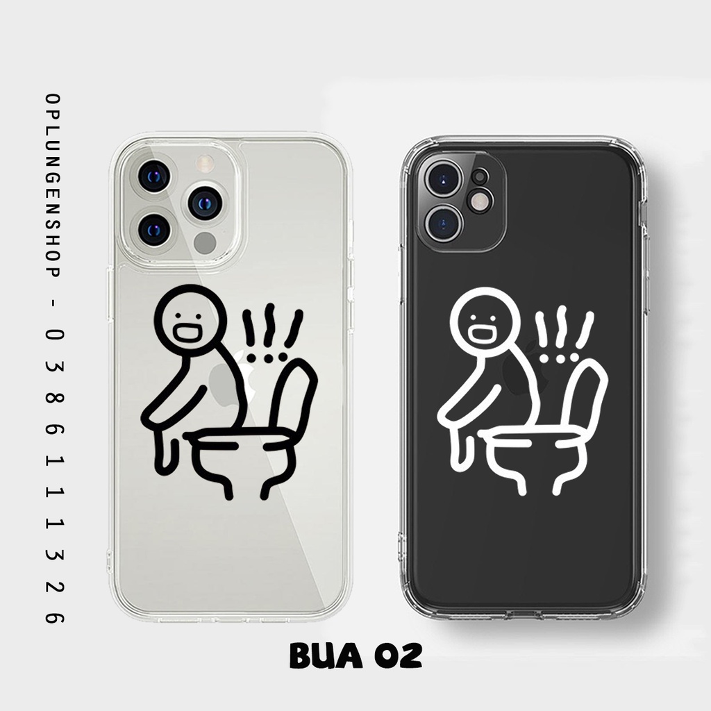 Ốp lưng dẻo trong mẫu họa tiết bựaa siêu dễ thương