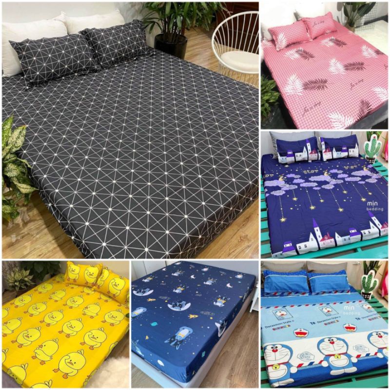 bộ drap ga gối cotton poly 1m6/1m8  ( chat chọn  mẫu) | BigBuy360 - bigbuy360.vn