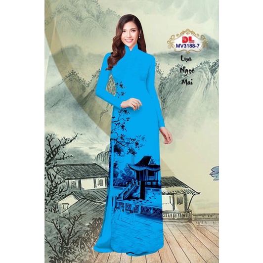 Vải áo dài in phong cảnh