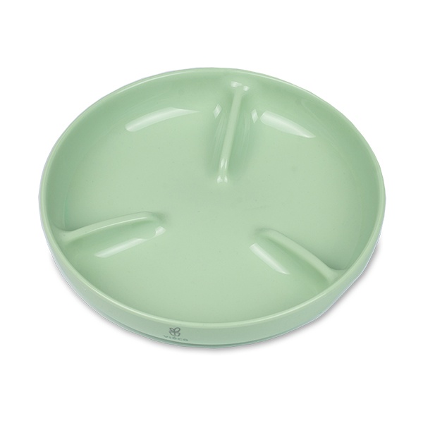 Viéco green colour eco-friendly divided dishes