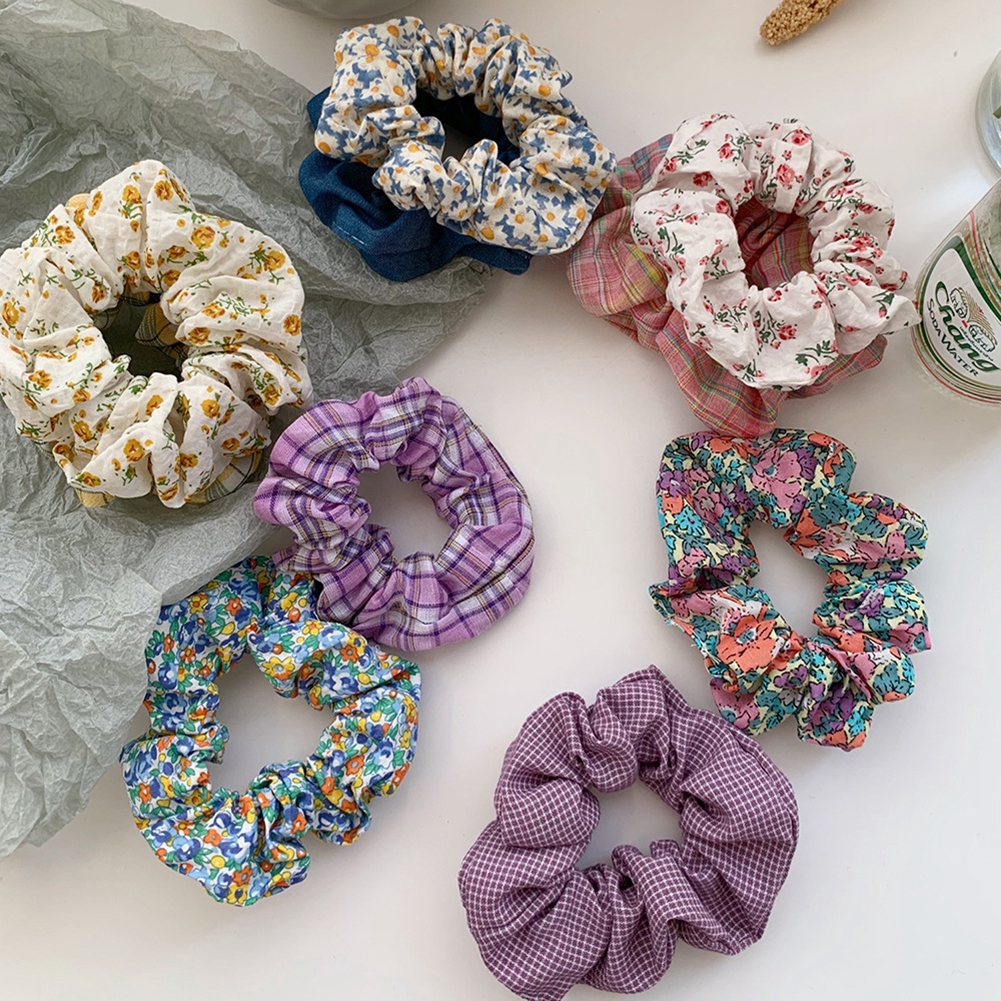 Dây Cột Tóc Vải In Họa Tiết Xinh Xắn Dành Cho Nữ 20 Màu Tùy Chọn (Hair Scrunchies)