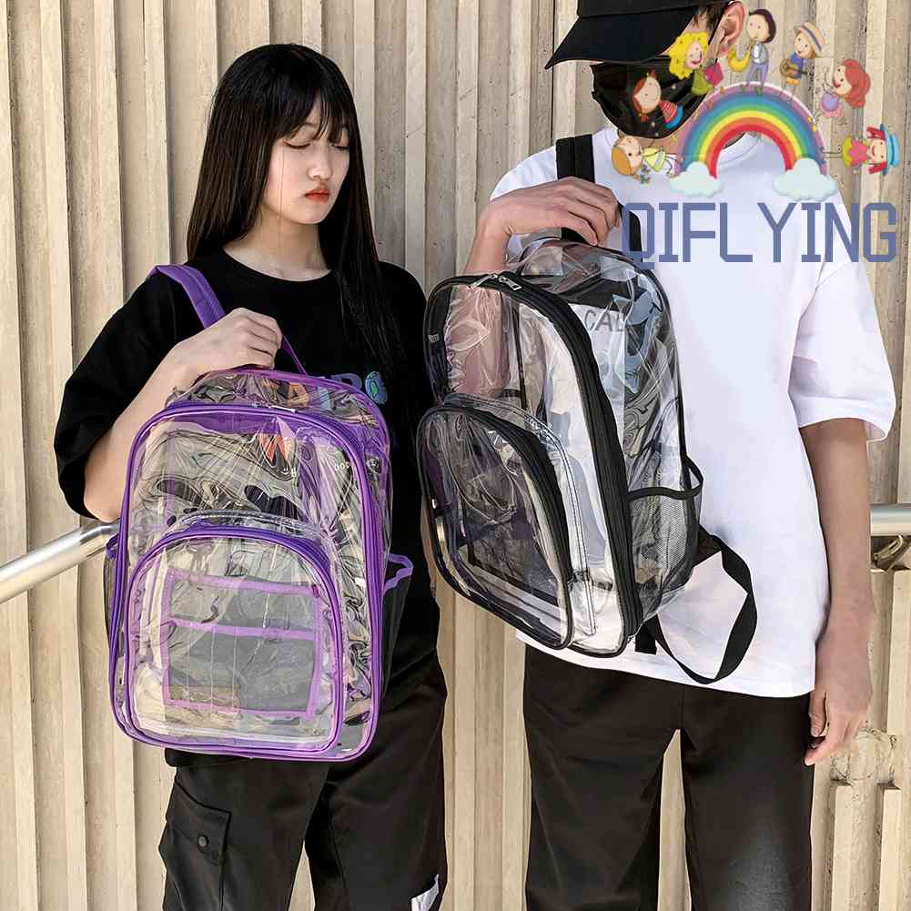 Ba Lô Học Sinh Cỡ Lớn Trong Suốt QIFLY