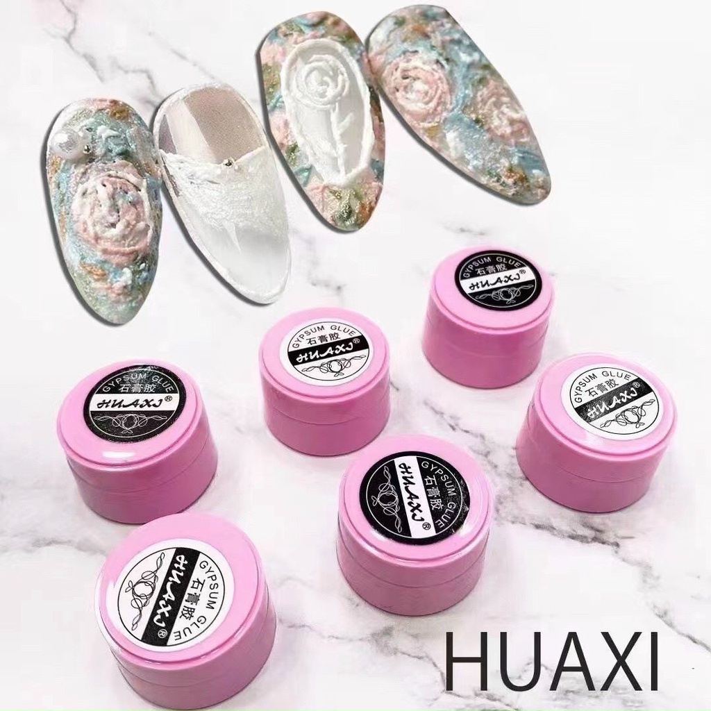 Gel xi măng huaxi dùng tô vẽ móng tay chân trắng đen