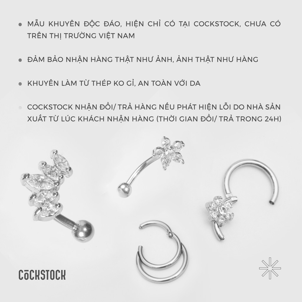 Khuyên tai vòng giọt nước đá (Tear Drop Earring)