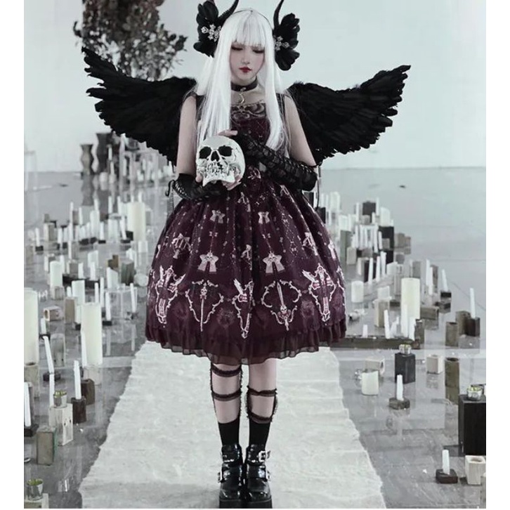 váy lolita hãng Diamond honey + 3 phụ kiện Size S