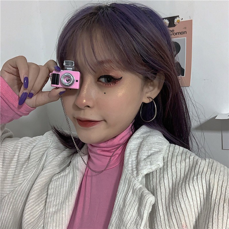[Giao Hàng Miễn Phí] Dây Chuyền Mặt Hình Máy Ảnh Mini 22124 Phát Ra Âm Thanh Độc Đáo Cho Cặp Đôi
