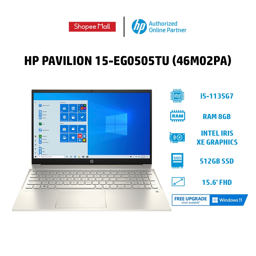 [Mã ELHP15 giảm 10%]Laptop HP Pavilion 15-eg0505TU 46M02PA) (i5-1135G7 | 8GB | 512GB |15.6' FHD | Win 10