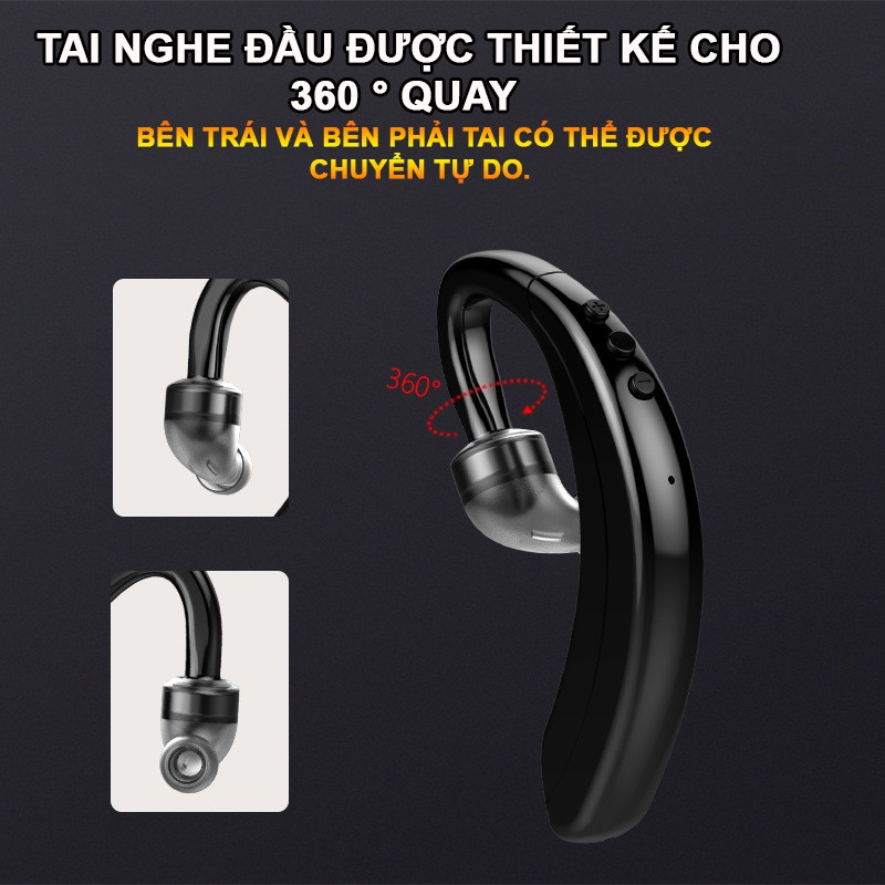 Tai nghe bluetooth không dây m20 ,tai nghe bluetooth 5.0  pin 220mAh(cho lái xe,văn phòng,kinh doanh)