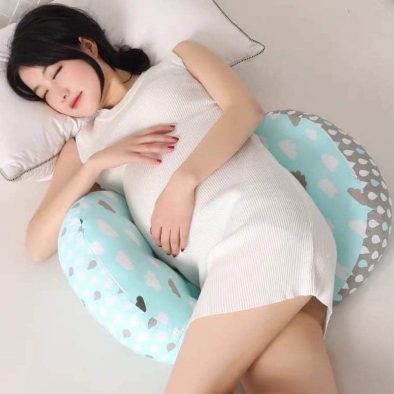 Gối bầu cánh tiên cao cấp, gối bà bầu, nâng đỡ bụng, hỗ trợ giảm đau lưng
