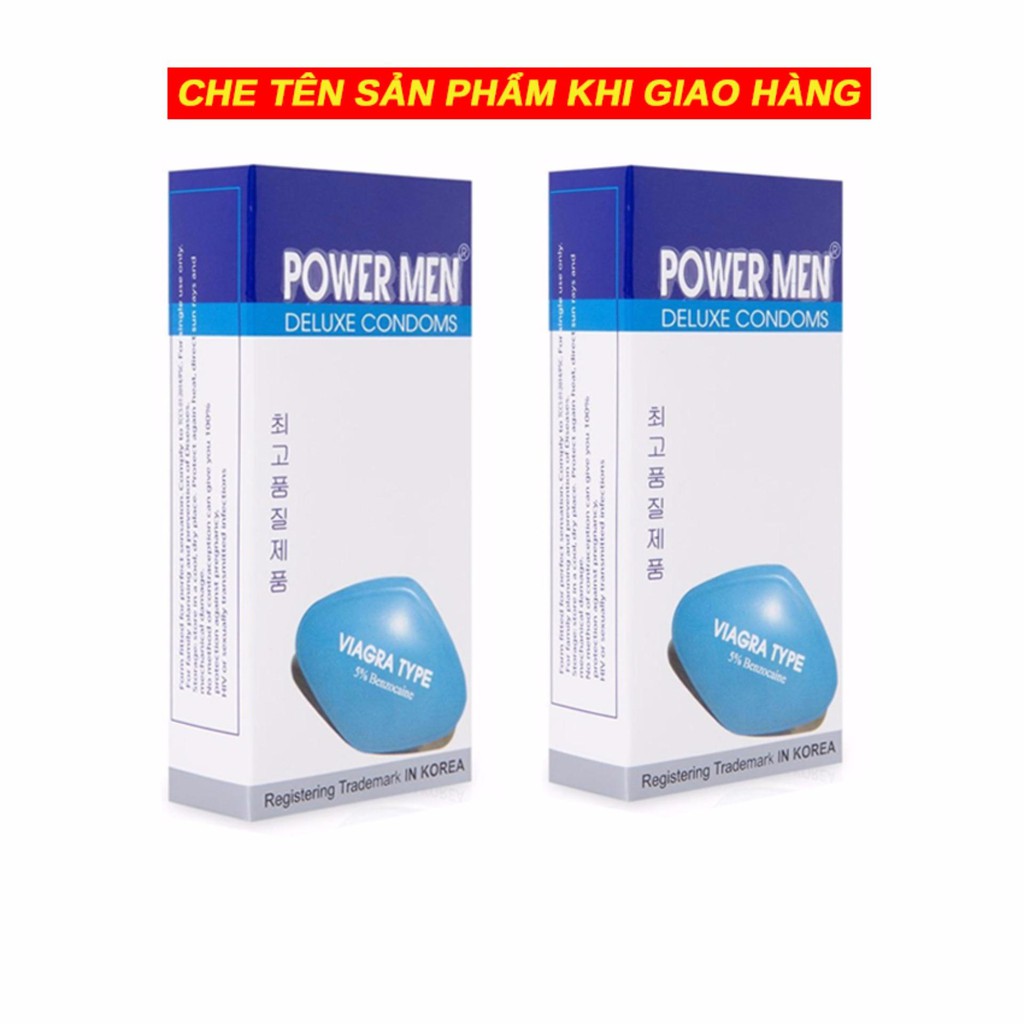 Bao cao su Power Men Viagra chống xuất tinh sớm hộp 12 chiếc