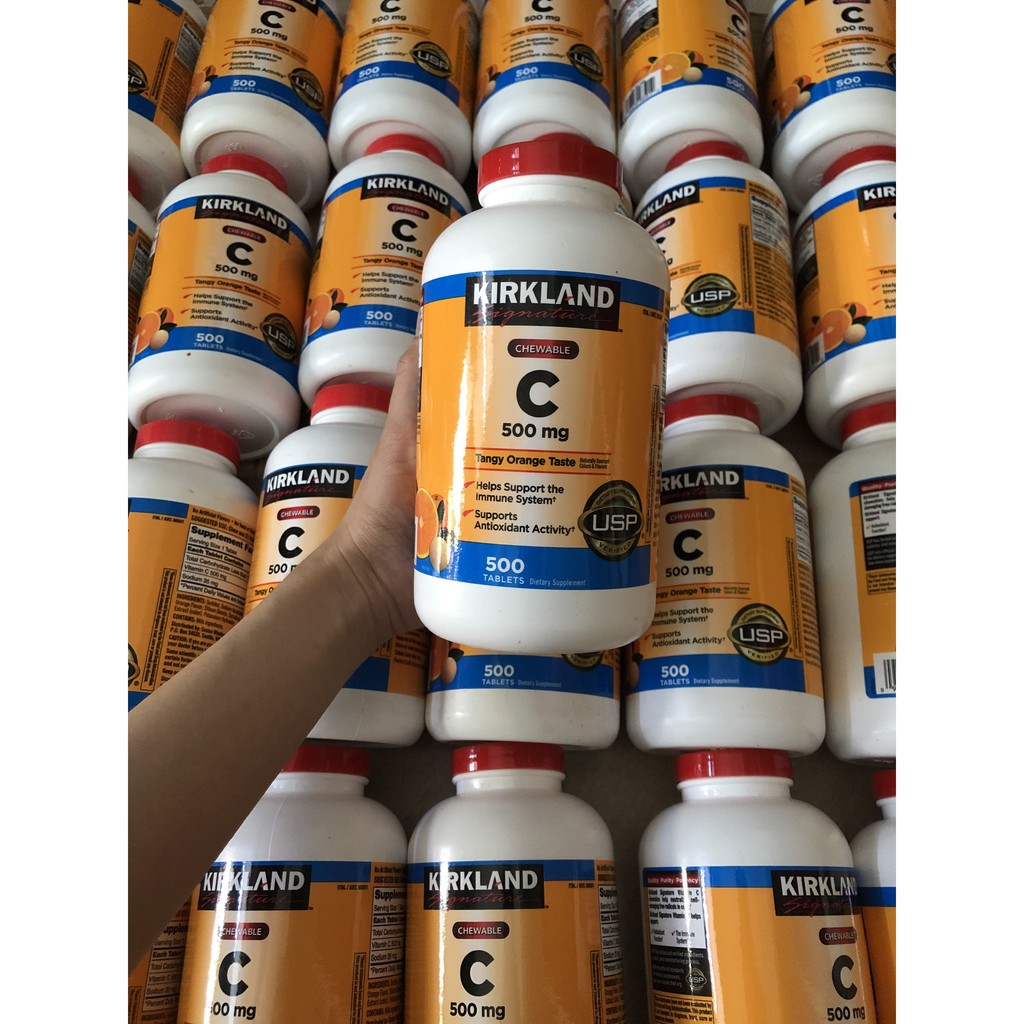 Viên ngậm Bổ Sung Vitamin C Kirkland Signature Chewable Vitamin C Kirkland 500mg