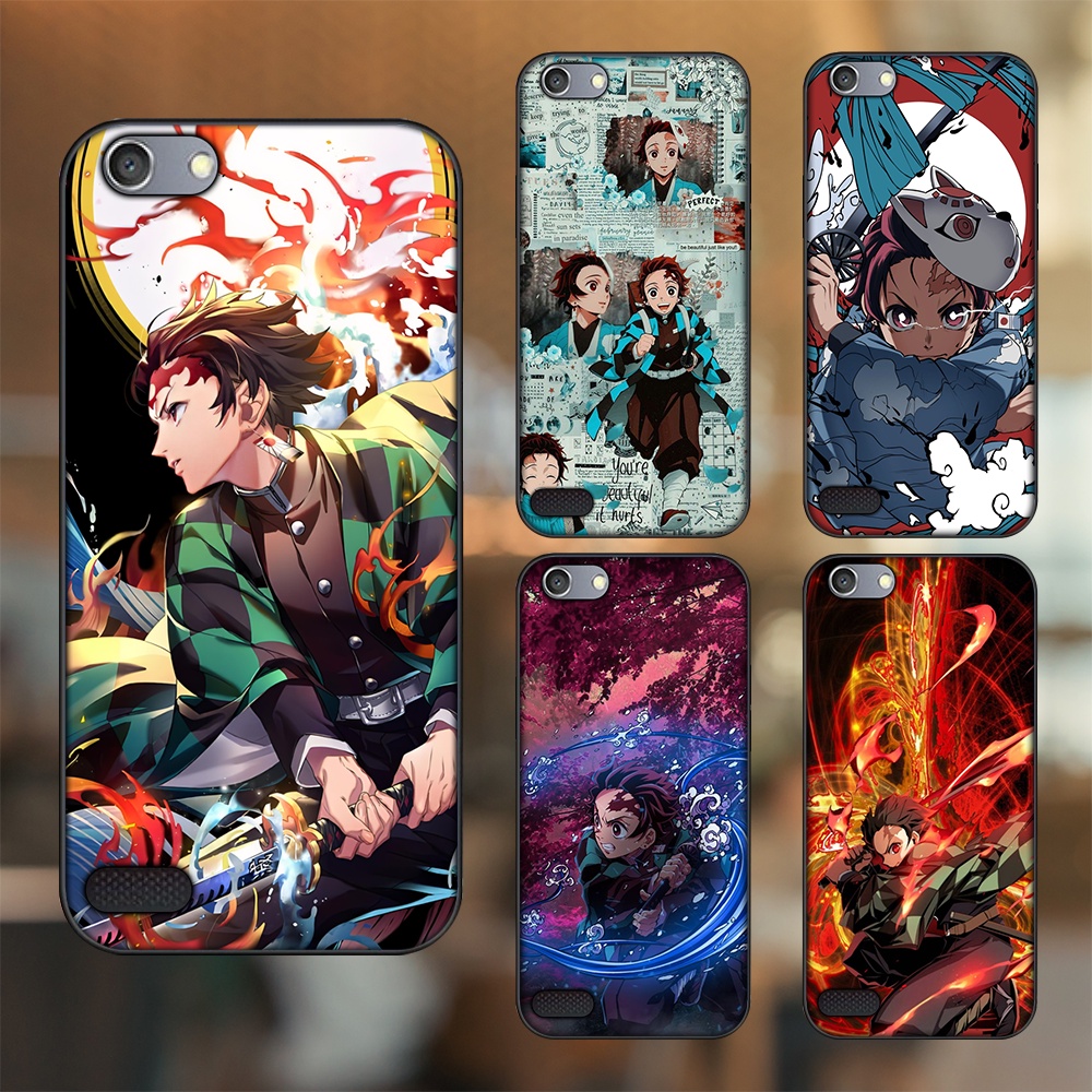 Ốp lưng Oppo A33 Neo 7 viền đen in hình Tanjiro Kimetsu No Yaiba
