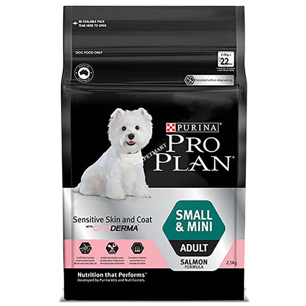 Purina Pro Plan Sensitive Skin &amp; Coat- Thức Ăn Vị Cá Hồi Dành Cho Chó Nhỏ Nhạy Cảm, Làm Đẹp Lông Bao 2.5kg