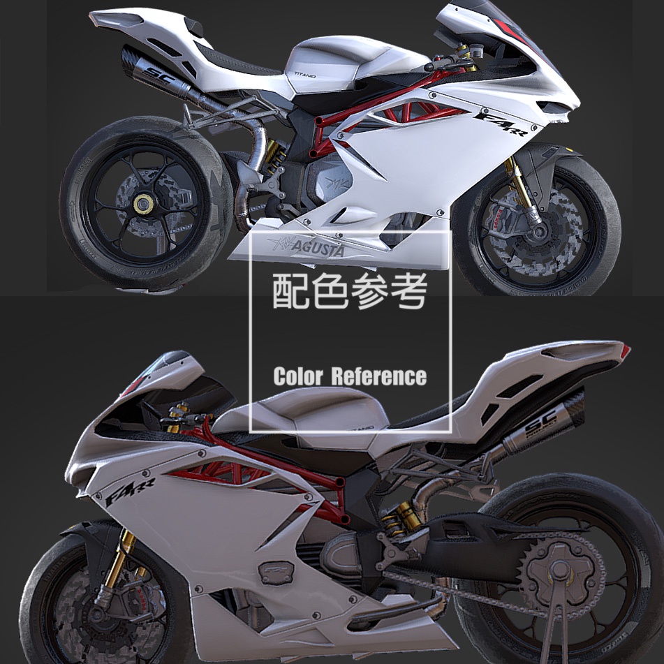 Mô Hình Xe Mô Tô Superge1 / 64 2016 Augustus F4RR T212 Chất Lượng Cao