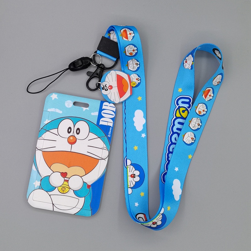 Dây đeo thẻ tên họa tiết Doraemon dễ thương