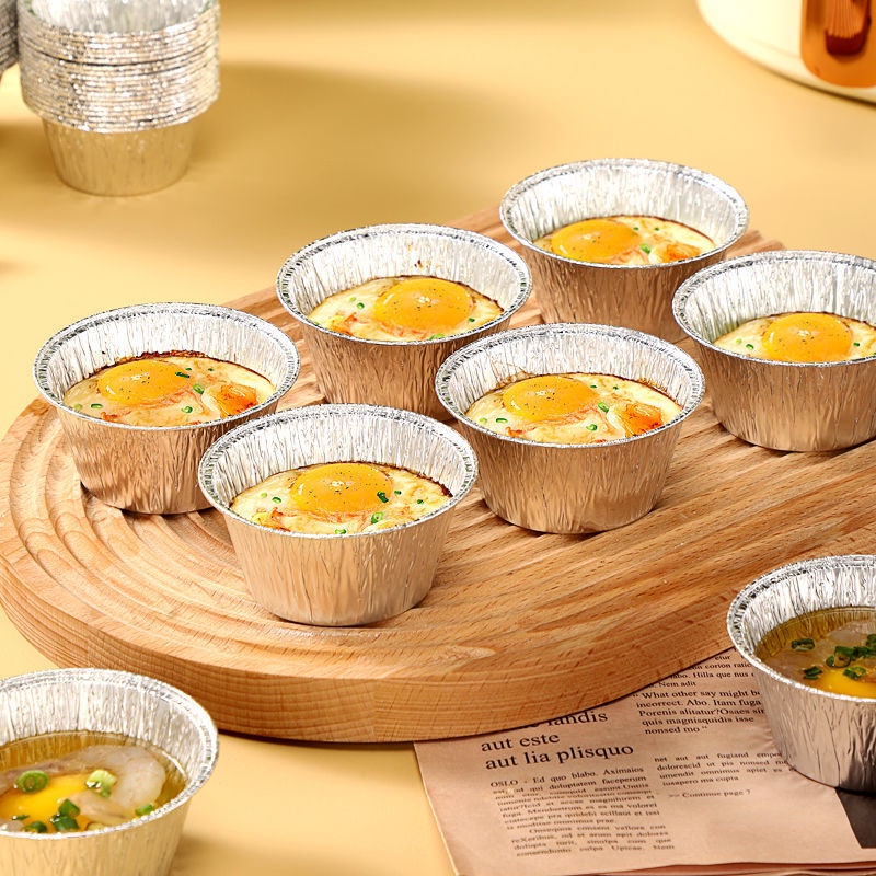 Khay Giấy Thiếc Nướng Bánh Trứng Chịu Nhiệt Cao Tiện Dụng