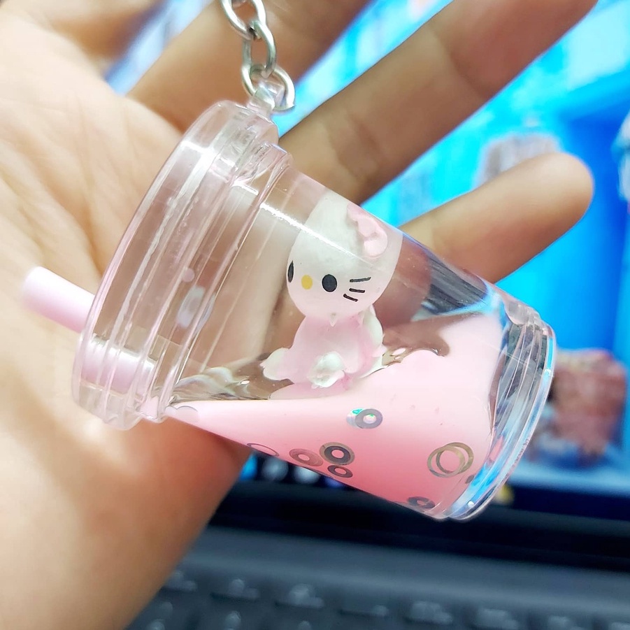 Móc Khóa Nước Hình Trà Sữa Móc Khóa Trà Sữa Cute Siêu Yêu Móc Cặp, Túi Sách