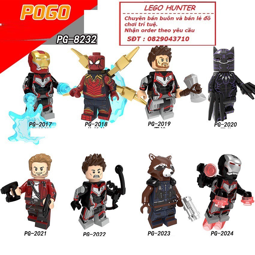 Lego Marvel minifigures Superheroes End Game nhân vật