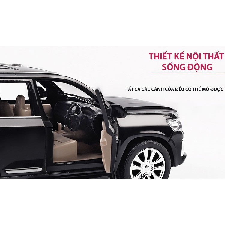 Xe mô hình hợp kim Lexus LX570 tỉ lệ 1:24, 2 màu Đen, Trắng