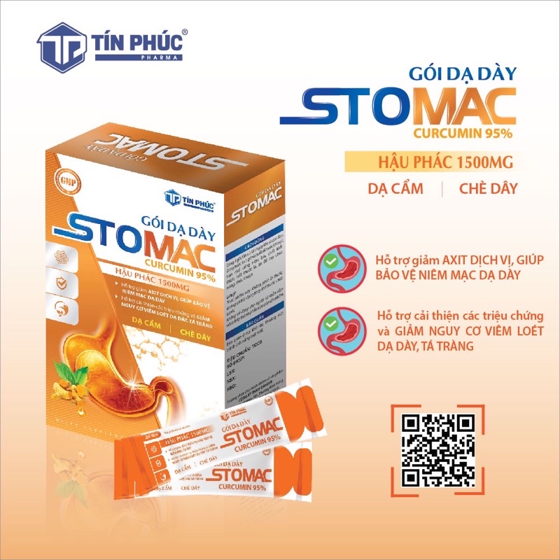 Gói Hỗ Trợ Giảm Đau Dạ Dày Tức Thì, Đau Rát Bao Tử STOMAC Hộp 20 gói