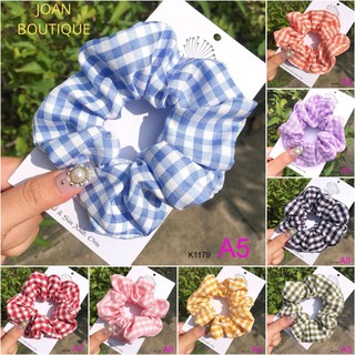Dây buộc tóc scrunchies Caro Cao Cấp Xinh Xắn