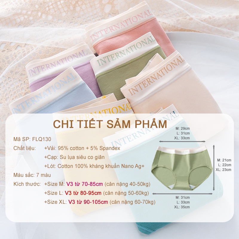 Quần lót nữ cotton lì INTENATIONAL cạp su - Quần chip nữ cao cấp Havana FLQ130 | BigBuy360 - bigbuy360.vn