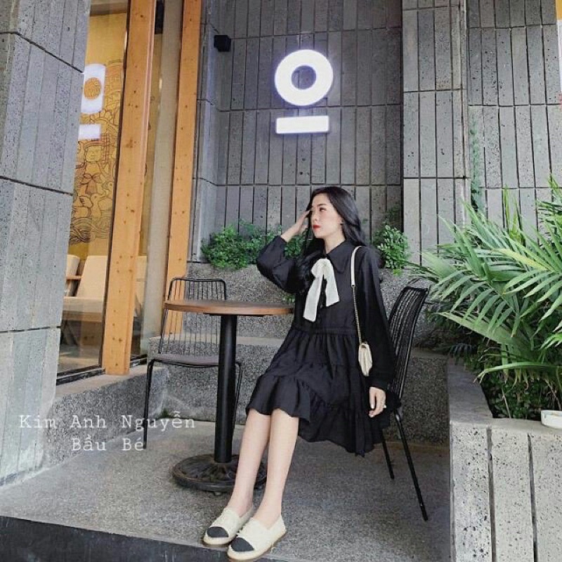 Váy bầu thu đông công sở Aidenshop Đầm bầu thiết kế thời trang