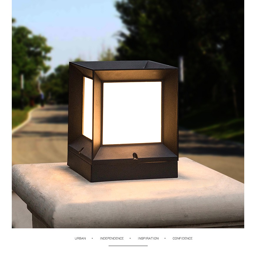 Đèn trụ cổng ngoài trời RA215 hàng cao cấp dùng bóng đui Xoáy E27 kiểu dáng hiện đại bảo hành 2 năm