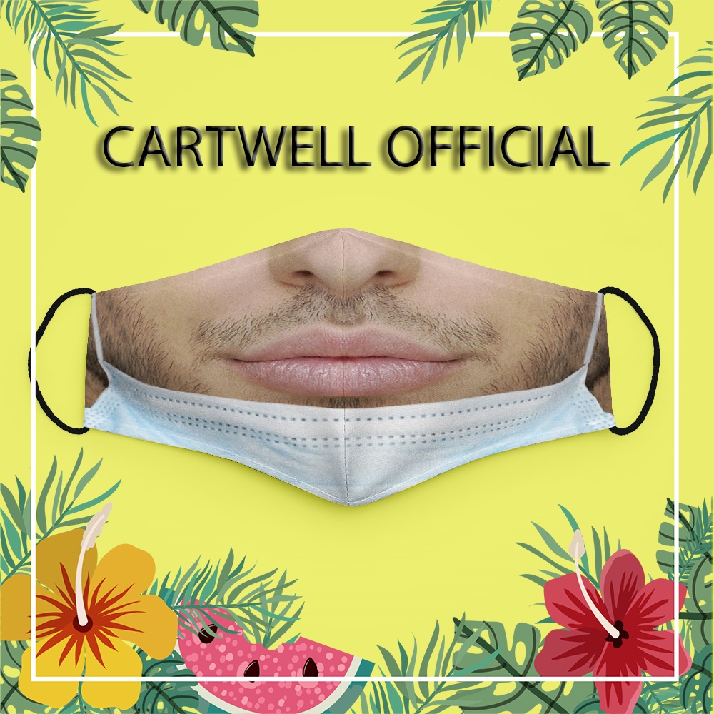 Khẩu trang măt cười 3d hài lè lưỡi dễ thương hàm răng hình bị tụt 3 CARTWELL dày 2 lớp không đau tai kháng khuẩn phòng d