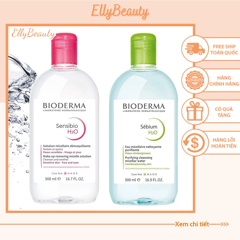 TẨY TRANG BIODERMA CREALINE H20-500ML- PHÁP