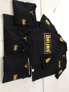 Áo thun OHLINS Biker Tay Ngắn Tem Xe (Đen)