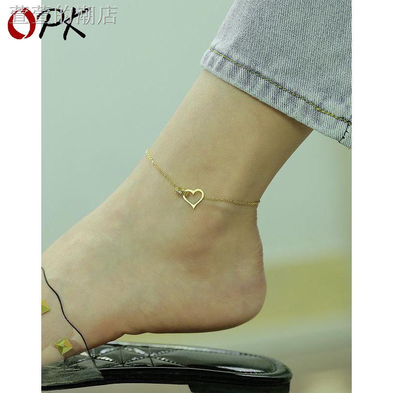 Lắc Chân Thép Titan Hình Trái Tim Nhỏ Xinh Thời Trang