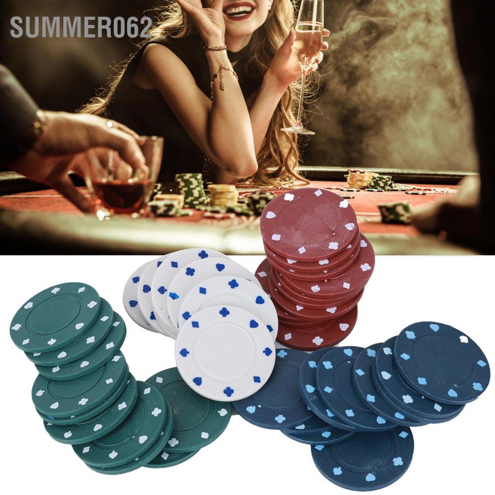 [Hàng Sẵn] 100PCS Poker Chips Cards with Portable Carrying Case for Texas Holdem Black Jack 【Summer062】