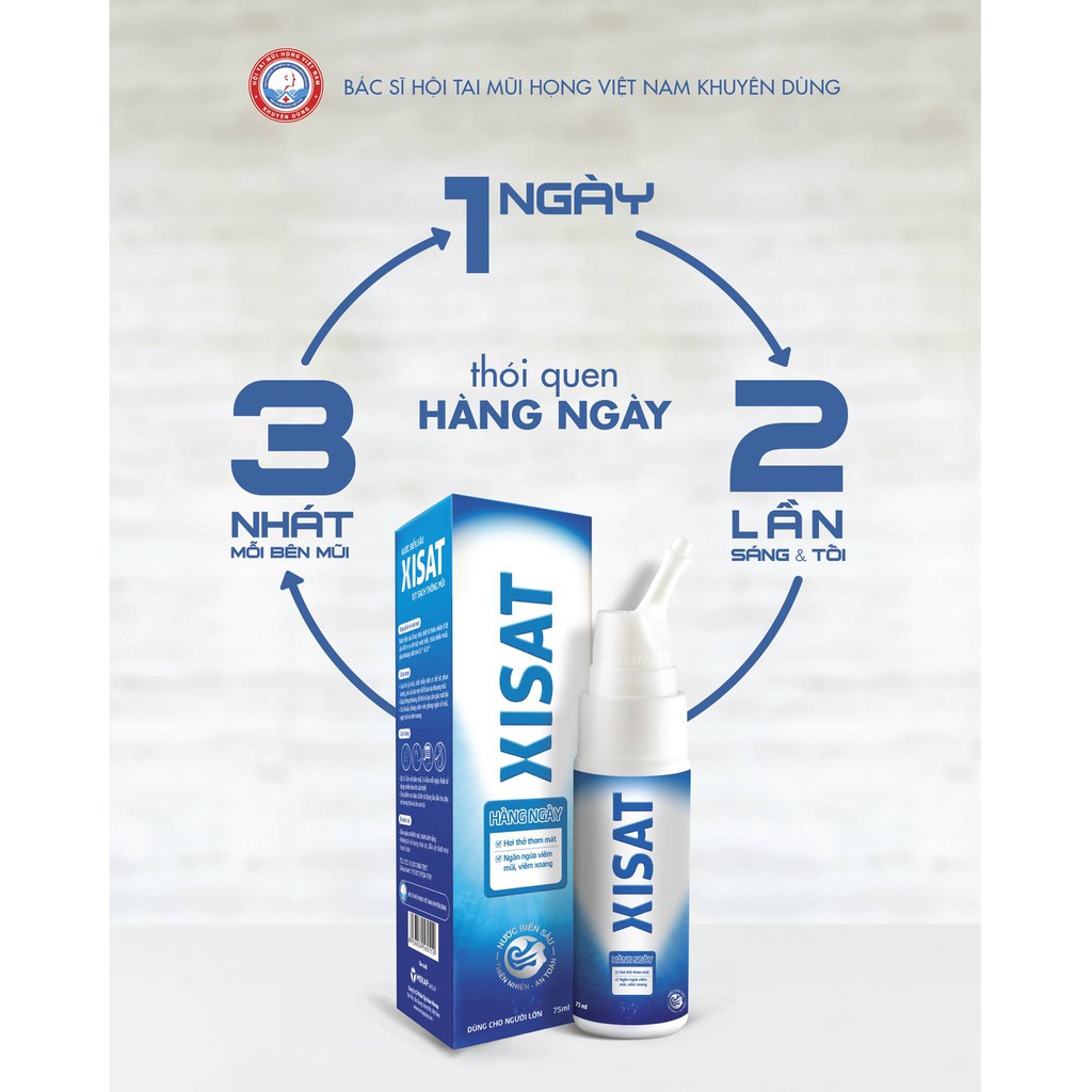 XISAT - Nước biển sâu / Dung dịch xịt mũi xisat [Chai 75ml]