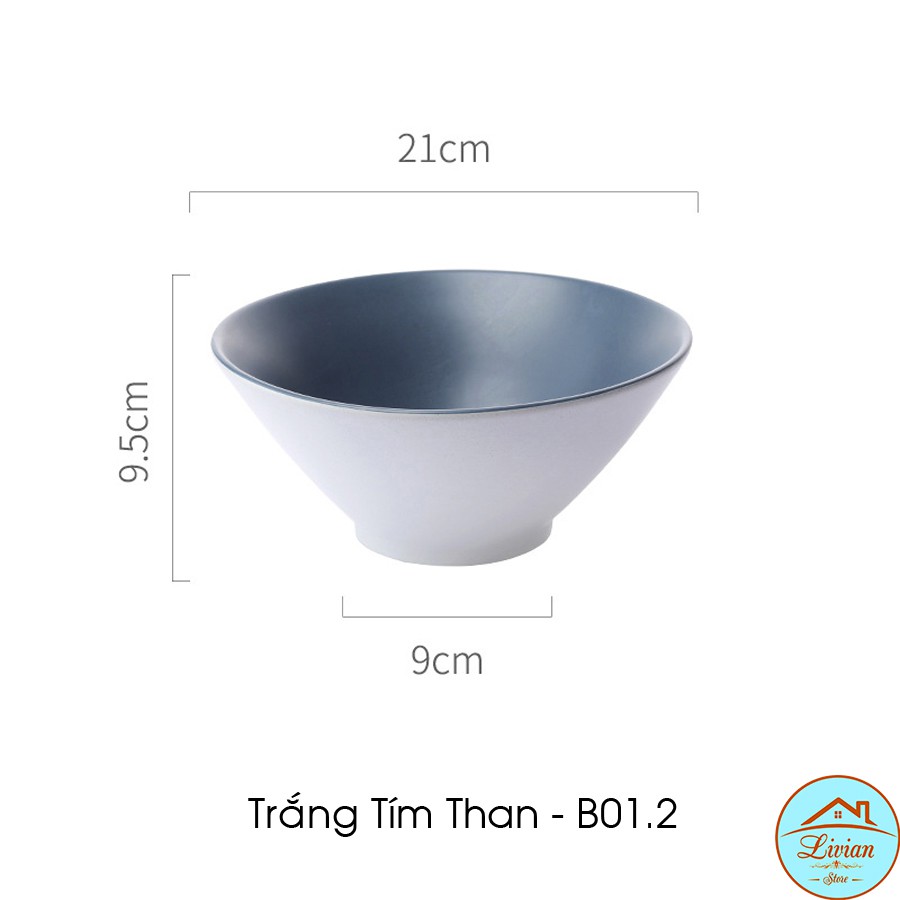 Tô sứ ăn mì, ăn phở, đựng canh, đựng salad 21cm nhiều màu - KÈM ẢNH THẬT - HÀNG CÓ SẴN