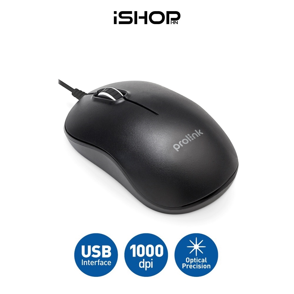 Chuột máy tính có dây Prolink PMC1006 thiết kế nhỏ gọn, ôm tay, giá rẻ