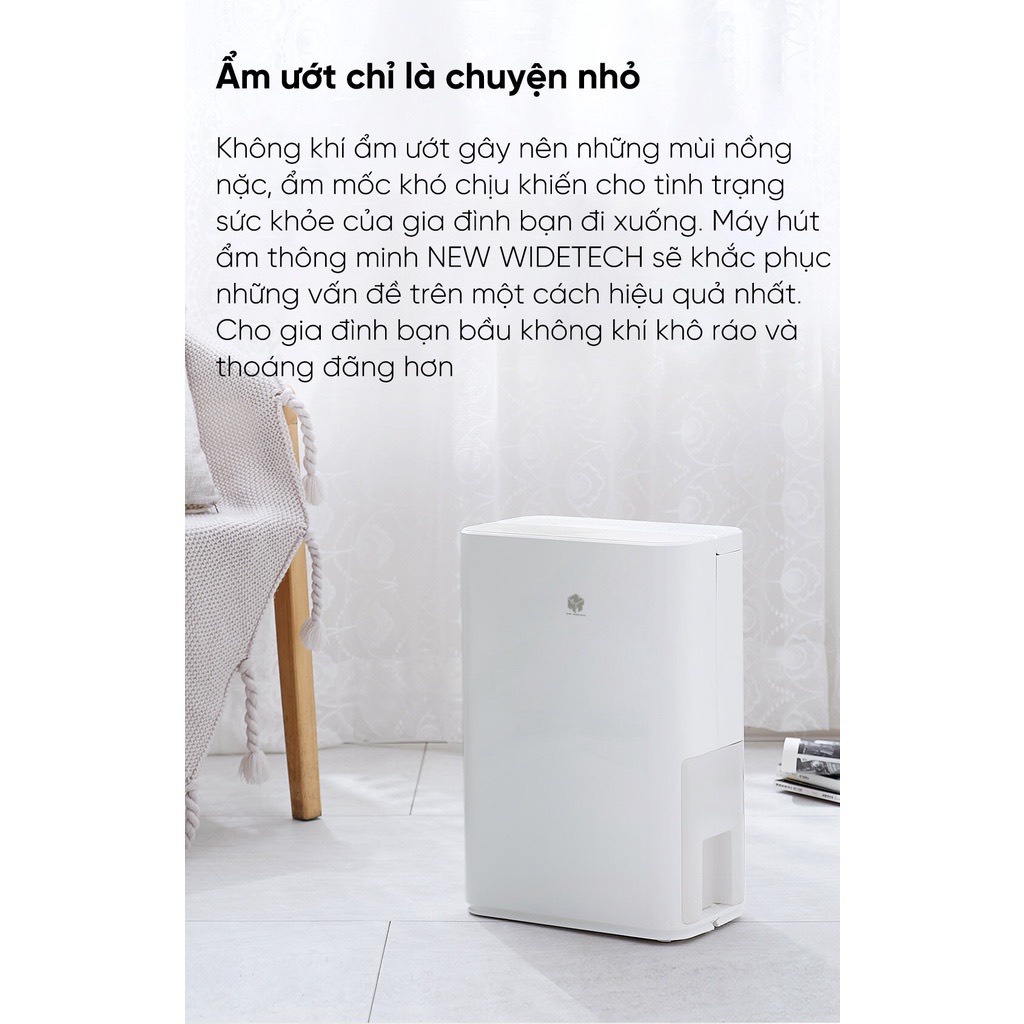 Máy hút ẩm thông minh Xiaomi NEW WIDETECH 12L Air Dehumidifier BH 12 Tháng